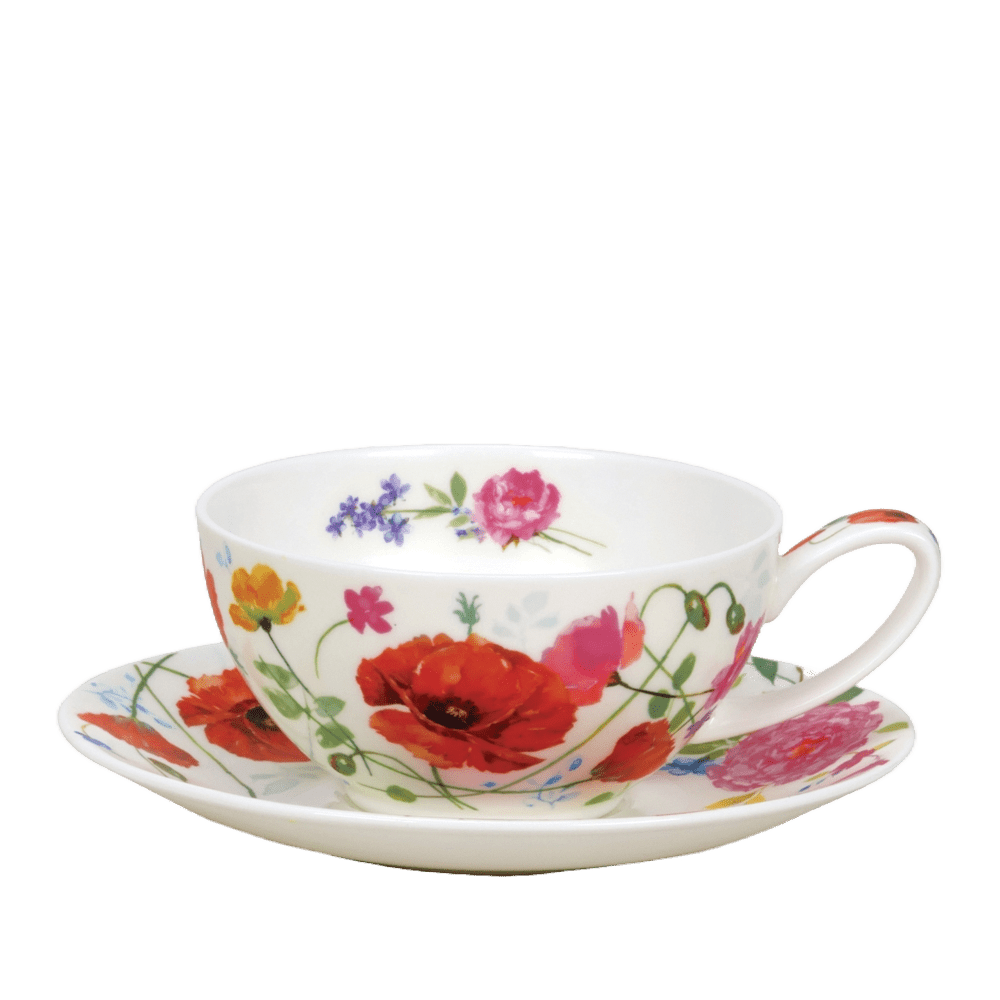 Dunoon Tea Cup & Saucer Set Wild Garden Natur pur für Ihren Teegenuss